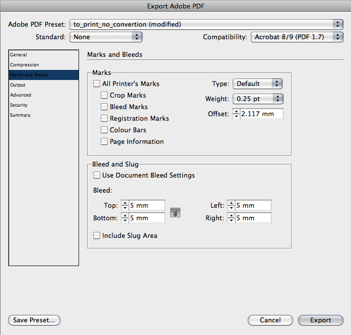Настройки экспорта PDF из Adobe Indesign. Часть 3