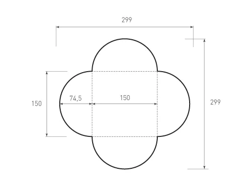 KD 150×150 polukrugi