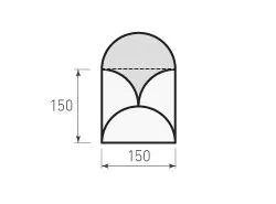 KD 150×150 polukrugi
