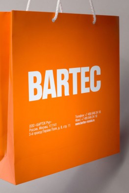 Бумажный пакет с логотипом компании "Бартек Рус", Москва
