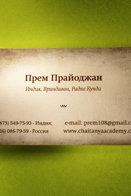 визитки Chaitanya Academy