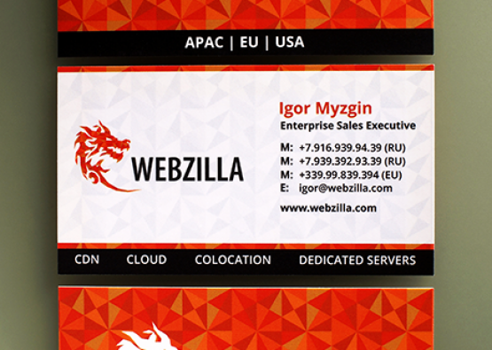 визитки компании WebZilla
