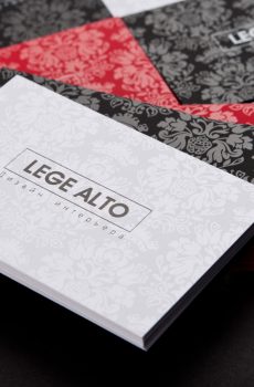 визитки компании "Lege Alto" (дизайн интерьеров)