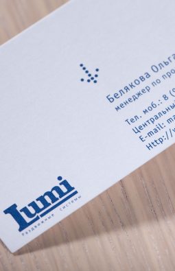 визитки компании "Lumi"
