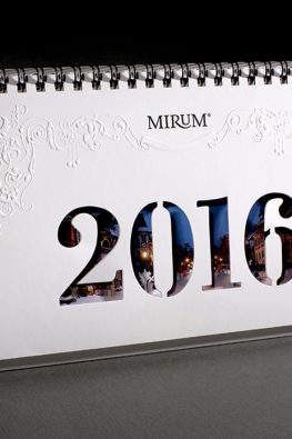 Настольный перекидной календарь Mirum с вырубкой и конгревом
