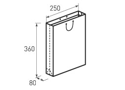 Вертикальный бумажный пакет В250x360x80