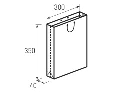 Вертикальный бумажный пакет В300x350x40