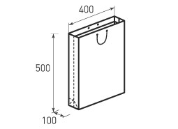 Вертикальный бумажный пакет В400x500x100