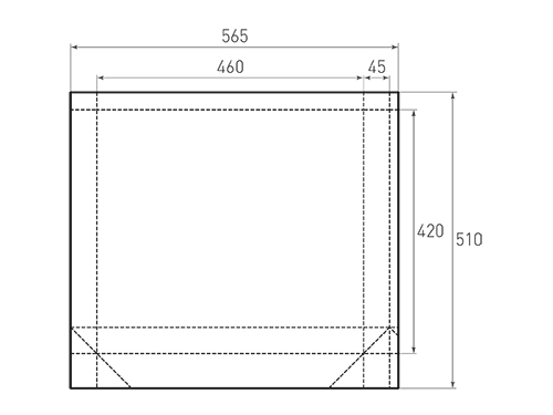 Штамп для вырубки горизонтального бумажного пакета g 460-420-90 (1 шт. на штампе). Привью 500x375 пикселов.
