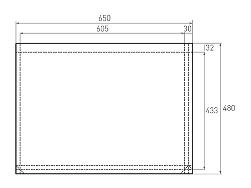 Штамп для вырубки горизонтального бумажного пакета g 605-433-30 (1 шт. на штампе). Привью 500x375 пикселов.