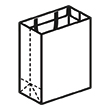 Штамп для вырубки вертикального бумажного пакета v 260-340-120 (1 шт. на штампе). Привью 110x110 пикселов.