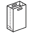 Штамп для вырубки вертикального бумажного пакета v 300-400-120 с ручками (1 шт. на штампе). Привью 110x110 пикселов.