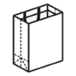 Штамп для вырубки вертикального бумажного пакета V 320-400-160 (1 шт. на штампе). Привью 110x110 пикселов.