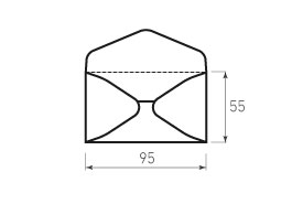 Горизонтальный конверт 95x55
