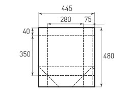 Вертикальный бумажный пакет V280x350x150
