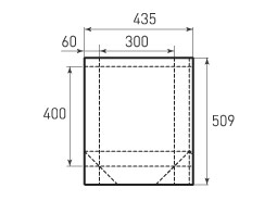 Вертикальный бумажный пакет V300x400x120