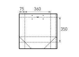 Горизонтальный бумажный пакет Г360x350x150